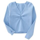 Bjutir Casual Long Sleeve Tops For Toddler Autumn Winter Girls Warm Solid Color Blouse Ballet Wrap Tops Velvet Dance Sweater