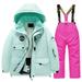 Youmylove Children Kids Ski Suit Fleece Multi Pocket Jacket And Pants Winter Windbroof Snowboarding Winter Warm Snow Suits Unisex Stylish Toddler Child Outwear