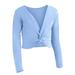 Bjutir Casual Long Sleeve Tops For Toddler Autumn Winter Girls Warm Solid Color Blouse Ballet Wrap Tops Velvet Dance Sweater