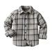 Riforla Kids Toddler Baby Unisex Unisex Autumn Winter Plaid Tops Shirt Coat Cardigan Clothes Toddler Winter Coat for Boys Grey 100