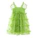 ZMHEGW Toddler Girls Dresses Children S Sleeveless Skirt Summer Princess Butterfly Mesh Fashion Party Dress
