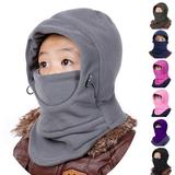 Kids Balaclava Ski Mask - Winter Ninja Face Mask with Hood - Cold Weather Snow Hat & Neck Warmer for Toddlers Boys & Girls
