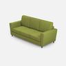 Yasel 3-Sitzer-Sofa (drei Sitze à 60 cm), Außenmaße L. 212 cm, grüne Farbe