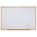 Dry Erase Board Melamine 72 X 48 Oak Frame (Unv43621)
