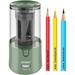 AFMAT Electric Pencil Sharpener Auto Stop Super Sharp & Fast Electric Pencil Sharpener Plug in for 6-12mm No.2/Colored Pencils/Office/Home-Green