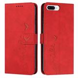 Compatible IPhone6 Plus/6S Plus Wallet Case Skin Feeling And Love Full Protection Side Buckle Card Insertion Shockproof Flip Cover