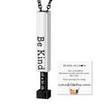 GHYJPAJK Be Kind Of A B Necklaces For Women To Best Friends Sorority Sisters Inspirational Square Tubes Pendant Hidden Message Necklace Stainless Steel Band Friendship Gift Jewelry