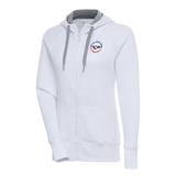 Women's 2024 U.S. Girls' Junior Antigua White Victory Raglan Full-Zip Hoodie