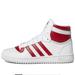 Adidas Shoes | Adidas Top Ten Rb White Scarlet Red Leather Athletic Shoes Women’s Size 7.5 | Color: Red/White | Size: 7.5