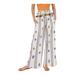 Anthropologie Pants & Jumpsuits | Anthropologie Ollari Linen Wide Leg Pants With Pompom Trim New With Tags | Color: Blue/White | Size: Xlp