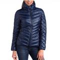 Jessica Simpson Jackets & Coats | Jessica Simpson Lace Print Packable Down Jacket Size Medium | Color: Black/Blue | Size: M