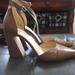 Nine West Shoes | Nine West Beige Ankle Strap Pump | Color: Cream/Tan | Size: 8.5