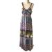 Nine West Dresses | Nine West 4 Print Maxi Dress. With Empire Neckline | Color: Black | Size: 4