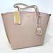 Michael Kors Bags | Michael Kors Jane Large Soft Pink Pebbled Leather Tote Bag | Color: Gold/Pink | Size: Os