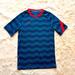Nike Shirts | Nike Dri Fit Academy Pro Blue Pink Graphic Short Sleeve Jersey Shirt Mens Small | Color: Blue/Pink | Size: S