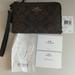 Coach Bags | Nwt Coach Signature Pvc Double Corner Zip Wristlet | Color: Black/Brown | Size: Os