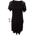 American Eagle Outfitters Dresses | American Eagle Women's Mini Black A Line Dress Sheer On Sleeves Size Small (M) | Color: Black | Size: S