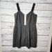 J. Crew Dresses | J.Crew Charcoal Fit And Flare Ribbon Detail Mini Dress...Size 12 | Color: Black/Gray | Size: 12