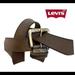 Levi's Accessories | Levi’s Dark Chocolate Brown Leather Logo Belt Size 40/100 | Color: Brown | Size: 40/100