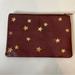 Madewell Bags | Madewell The Leather Pouch Clutch Star Embossed Edition Burgundy Gold Pouch | Color: Gold/Red | Size: Os