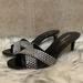 Nine West Shoes | Nine West Crossed Open-Toe Heels | Color: Black/White | Size: 7