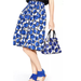 Kate Spade Skirts | Kate Spade New York Stamped Dot Blair Smocked Waist A Line Size 4 Blue Skirt | Color: Black/Blue | Size: 4