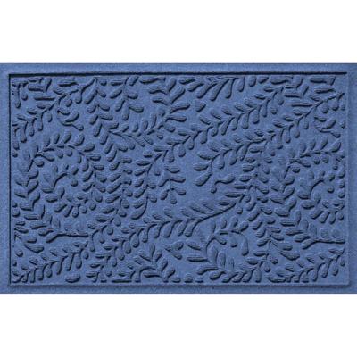 WaterHog Boxwood Indoor/Outdoor Door Mat by Bungalow Flooring in Navy (Size 2'W X 3'L)
