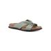 Plus Size Women's Malanga Sandal by White Mountain in Pale Green Smooth (Size 7 M)
