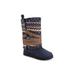 Wide Width Women's Natalie Nikki Bootie by MUK LUKS in Navy Multi (Size 7 W)