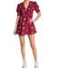 Free People Dresses | Free People Adelle Floral Printed Tunic Mini Dress Red Medium Nwt Retail $128 | Color: Red | Size: M