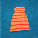 J. Crew Dresses | J. Crew 100% Silk Orange And Cream Striped Midi Dress Size 4 | Color: Cream/Orange | Size: 4