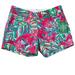 Lilly Pulitzer Shorts | Lilly Pulitzer Callahan Pomegranate Jungle Tumble Print Shorts, Size 00 - Nwt | Color: Green/Pink | Size: 00
