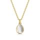 Teardrop Mother of Pearl Ashes Urn Necklace - Gold