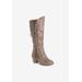 Women's Lacy Leo Water Resistant Tall Boot by MUK LUKS in Taupe (Size 6 1/2 M)