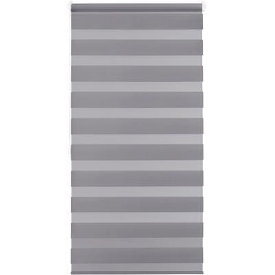 Doppelrollo GOOD LIFE "Alina 1" Gr. 12, grau (anthrazit), B:85cm H:150cm, Polyester, Rollos, individuelle Lichtregulierung, unifarben, Montage mit Klemmträgern, Topseller Image