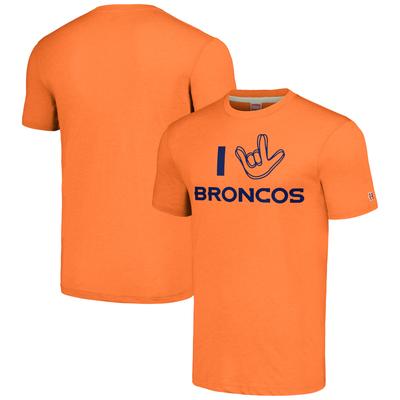 Unisex Homage Orange Denver Broncos The NFL ASL Collection von Love Sign Tri-Blend T-Shirt