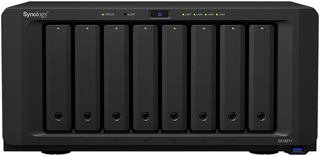 SYNOLOGY NAS-Server "DS1821+", schwarz, B:34,3cm H:16,6cm T:24,3cm, NAS-Server Image