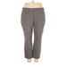 Lane Bryant Outlet Khaki Pant: Gray Solid Bottoms - Women's Size 24 Plus
