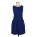 Cynthia Rowley TJX Casual Dress - Fit & Flare: Blue Solid Dresses - Women's Size 6