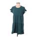 Time and Tru Casual Dress - DropWaist: Teal Dresses - Women's Size Small