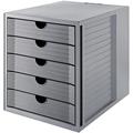 HAN 14508-18, SYSTEMBOX KARMA Drawer set . Innovative, attractive design, BLUE ANGEL certified, with 5 closed drawers, eco-grey