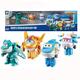 WHFMATPQB Mini Super Wing Transforming Robot 4 Piece Set Boys And Girls Creative Toys New Year Christmas Birthday Gift (Golden Boy,TION,LIME,TONY)