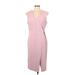 Nanette Lepore Casual Dress - Wrap: Pink Solid Dresses - Women's Size 12