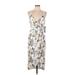 RACHEL Rachel Roy Casual Dress - Wrap: White Floral Motif Dresses - New - Women's Size 10