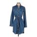 Banana Republic Casual Dress - Shirtdress: Blue Dresses - Women's Size X-Small