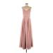 Jenny Yoo Collection Cocktail Dress - Formal V Neck Sleeveless: Pink Dresses - Women's Size 6