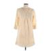 Love Stitch Casual Dress - Popover: Tan Dresses - Women's Size Large