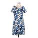 White Stuff Casual Dress - Shift: Blue Argyle Dresses - New - Women's Size 14