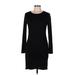 BTFBM Casual Dress - Sheath: Black Solid Dresses - Women's Size Medium