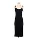 Billabong Casual Dress - Slip dress: Black Solid Dresses - Women's Size Medium